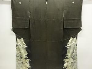 アンティーク　錦紗松鶴模様刺繍留袖